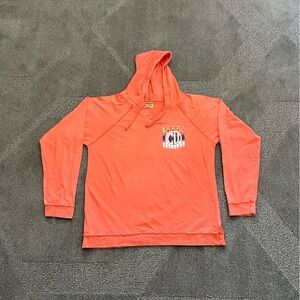 Pressbox Clemson Orange Long Sleeve Hooded Tee Shirt